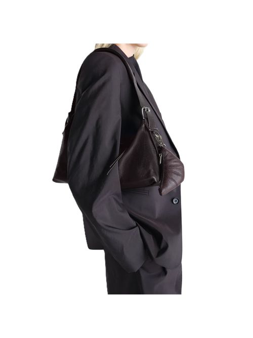 BORSA BAGUETTE CON CINTURA IN PELLEPaper Lux Leather - Cioccolato fondente Lemaire Lemaire | BG0167 LL0108BR490 DARK CHOCOLATE